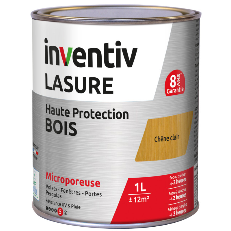 Lasure pour bois Haute Protection chêne clair 1 L INVENTIV