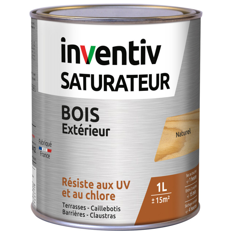 Saturateur pour bois extérieur naturel 1 L gratuit INVENTIV