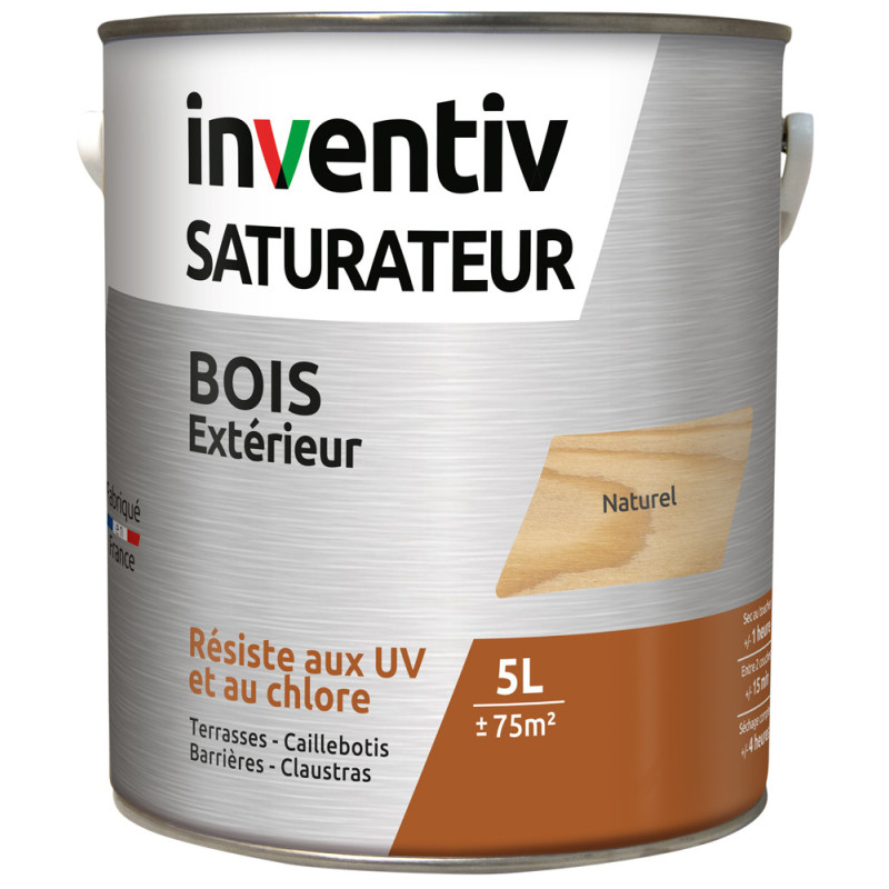 Saturateur pour bois extérieur naturel 5 L gratuit INVENTIV