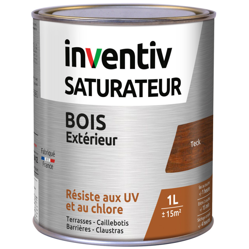 Saturateur pour bois extérieur teck 1 L gratuit INVENTIV