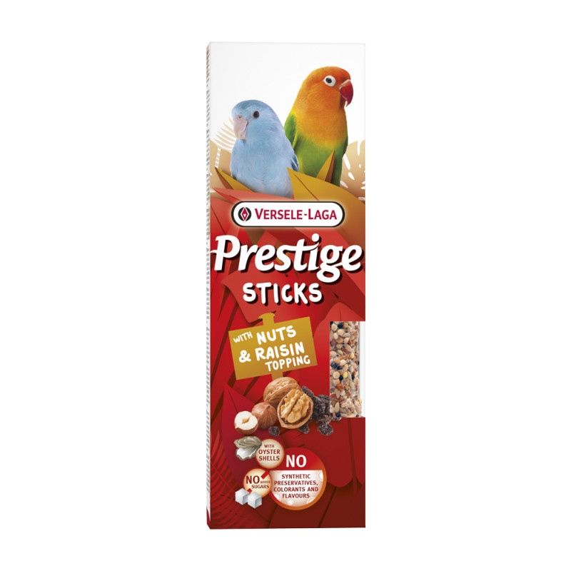 Stick aux noix et aux raisins secs pour petit perroquet 2 pièces