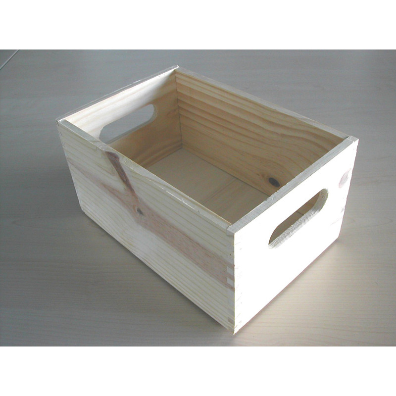 Box de rangement en pin massif 30 x 20 x 15 cm SERVARY