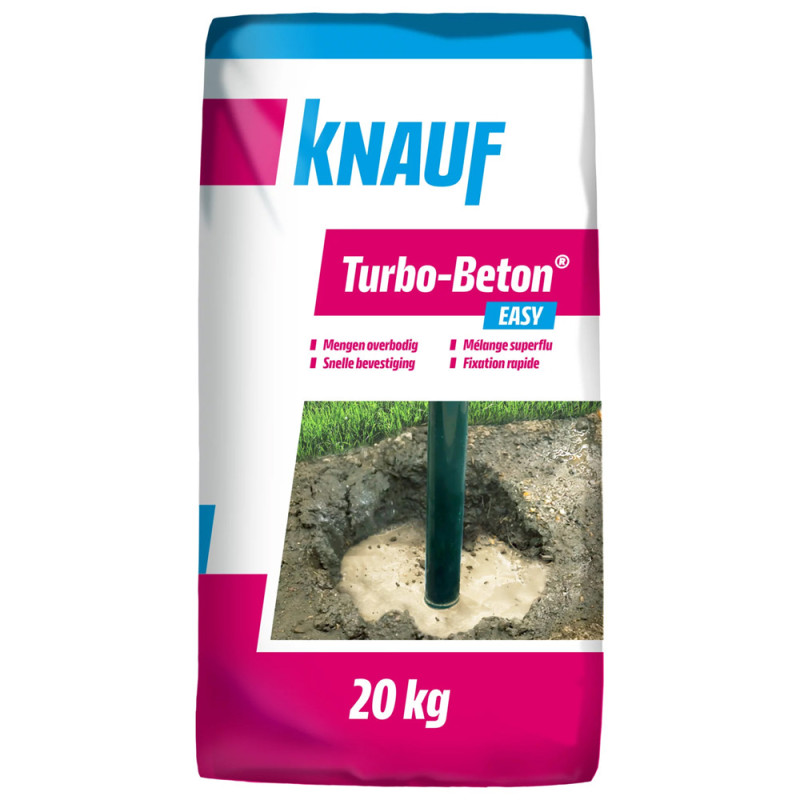 Béton à prise rapide prêt-à-l'emploi Turbo Béton Easy 20 kg KNAUF