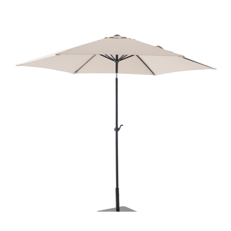 Parasol droit Solia avec manivelle beige chiné Ø 300 cm