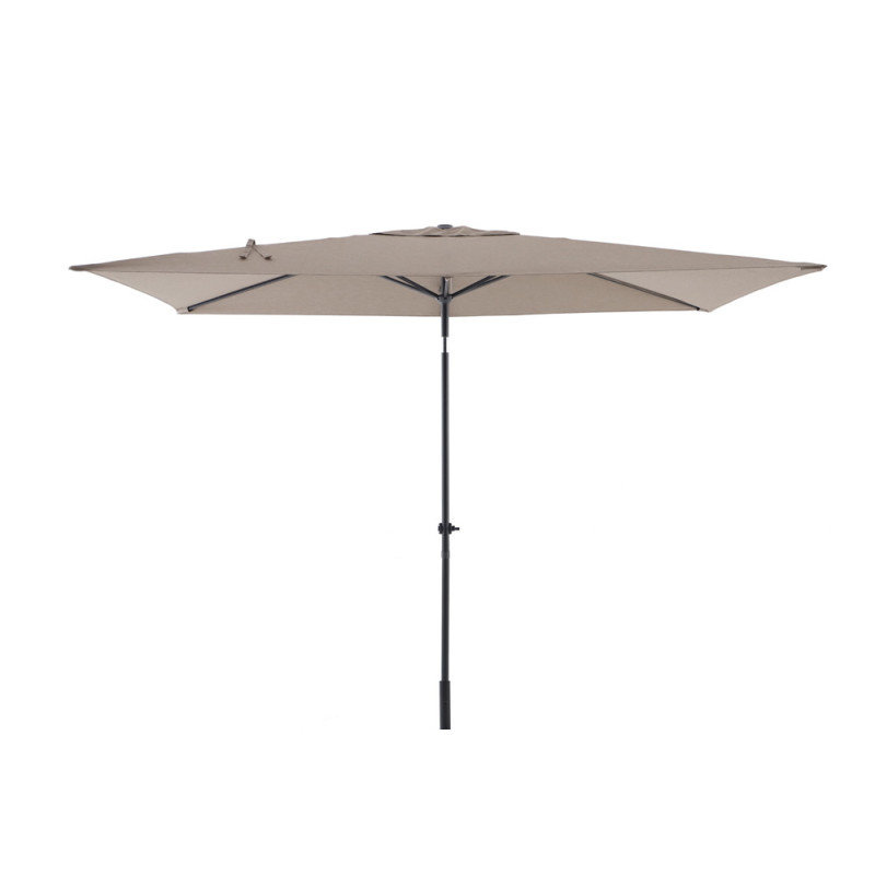 Parasol droit Solia avec manivelle taupe chiné 300 x 200 m