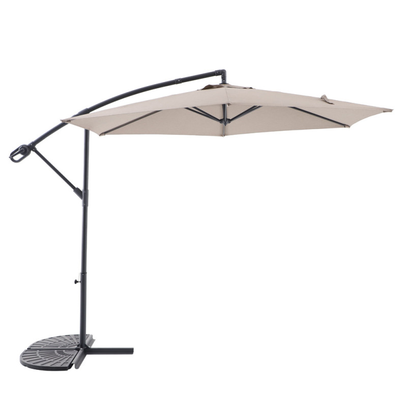 Parasol déporté Essentia taupe chiné Ø 300 cm