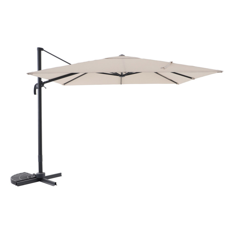 Parasol déporté Solix beige chiné 300 x 300 cm