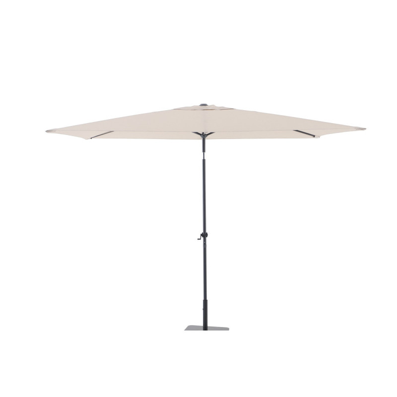 Parasol droit Solia avec manivelle beige chiné 300 x 200 m