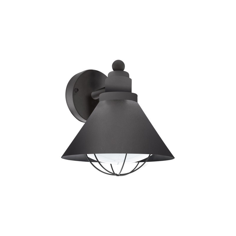 Applique extérieure Barrosela noire E27 40 W EGLO