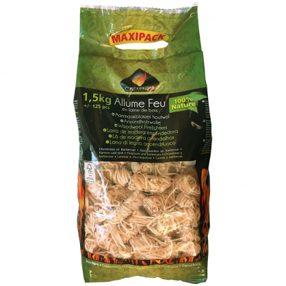 Allume feu laine de bois 1,5 kg