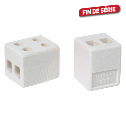 Barrette de connexion en porcelaine 6 mm 2 pièces