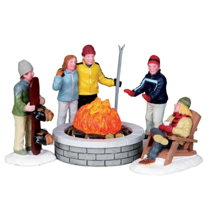 Figurine amis autour du feu LEMAX