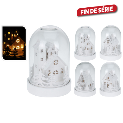 Cloche en verre décorative LED