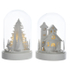 Paysage dans une cloche LED 18 cm DECORIS