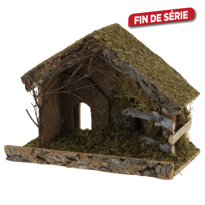 Crèche de Noël bois 25 cm