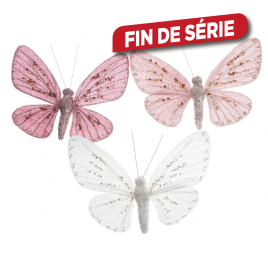 Décoration papillon sur clip DECORIS