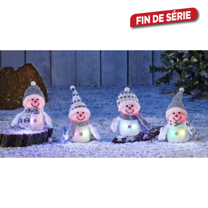 Bonhomme de neige lumineux LED multi-effets