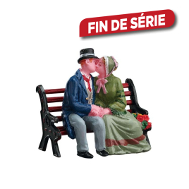 Figurine deux amoureux sur un banc LEMAX