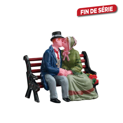 Figurine deux amoureux sur un banc LEMAX