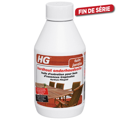 Huile d'entretien pour bois d'essences tropicales 0,25 L HG