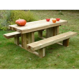 Table de Jardin Extensible en Bois de Teck Massif Tahiti 180/240