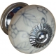 Bouton avec motifs en porcelaine Ø 40 mm