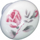 Bouton avec fleurs en porcelaine Ø 32 mm