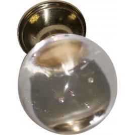 Bouton transparent en verre Ø 30 mm