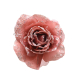 Décoration rose artificielle à clipser rose tendre 14 cm DECORIS