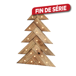 Sapin de Noël illuminé LED en bois DECORIS