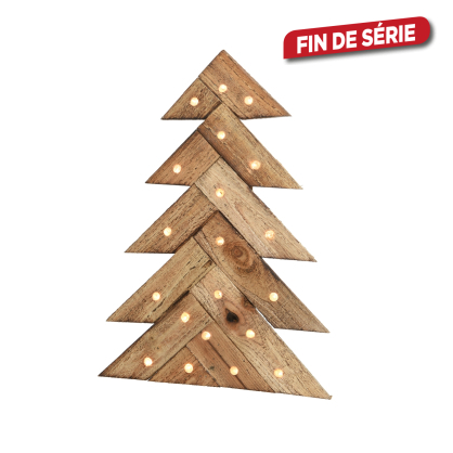 Sapin de Noël illuminé LED en bois DECORIS