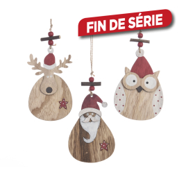 Figurine de Noël ovale à suspendre DECORIS