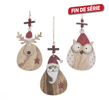 Figurine de Noël ovale à suspendre DECORIS