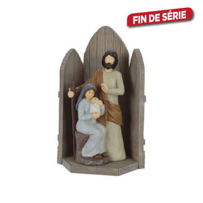 Crèche de Noël avec personnages 11,5 x 16,8 x 25 cm DECORIS