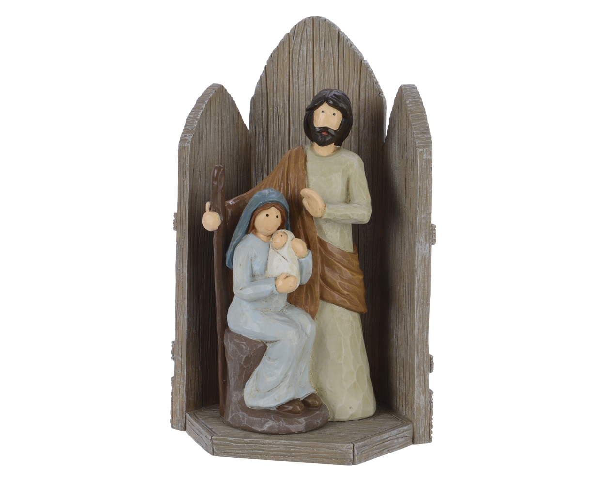 Crèche de Noël bois - composée de 10 personnages en bois massis et