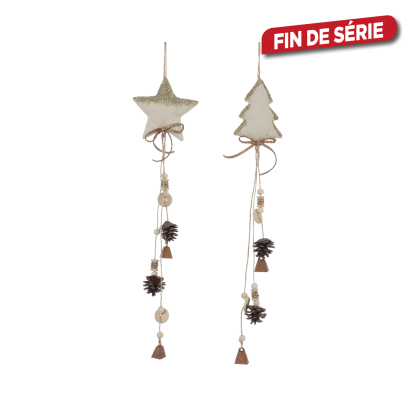 Suspension de Noël avec clochettes 18 cm DECORIS