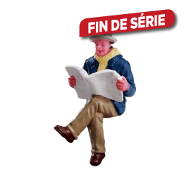 Figurine homme qui lit le journal LEMAX