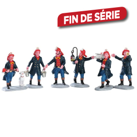 Figurine pompier 6 pièces LEMAX