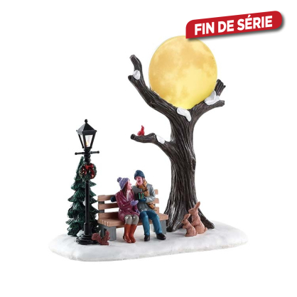 Figurine lune de noël LEMAX