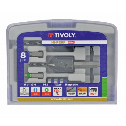 TIVOLY - Coffret embout de vissage - 18 PIECES avec porte embout aimanté