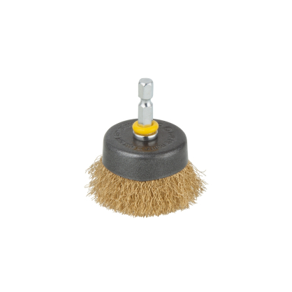 Brosse soucoupe avec fil en laiton pour perceuse Ø 50 mm WOLFCRAFT