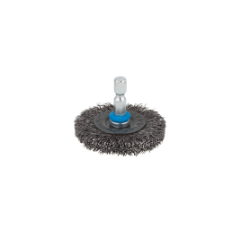 Brosse circulaire avec fil d'acier ondulé pour perceuse Ø 50 mm WOLFCRAFT