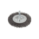 Brosse circulaire avec fil d'acier ondulé et queue ronde Ø 75 mm WOLFCRAFT