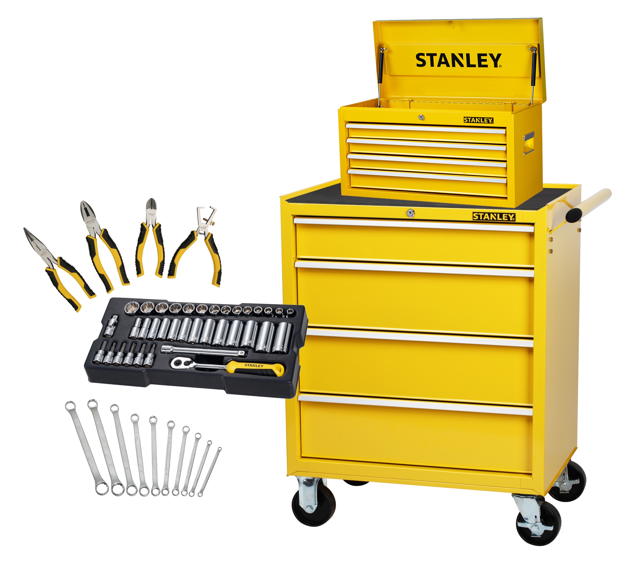 Stanley servante d'atelier 7 tiroirs + accessoires