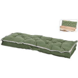 Coussin de dossier vert pour palette 120 x 40 x 8 cm