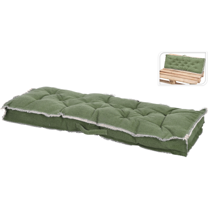 Coussin de dossier vert pour palette 120 x 40 x 8 cm