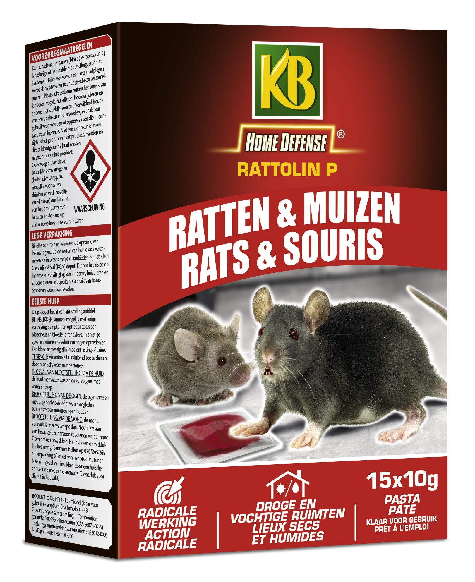 Protect Home Broditec P-29F pâte anti-rats bruns & anti-souris domestiques