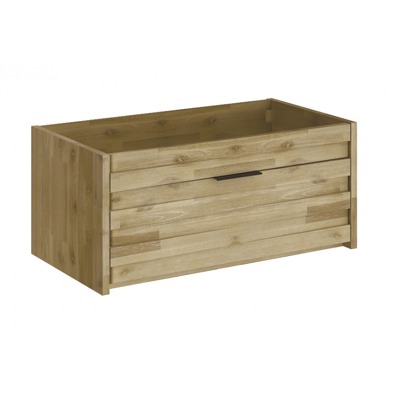 Meuble Sous Plan Glasgow 80 Cm Acacia Massif ALLIBERT