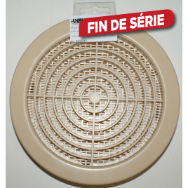 Grille avec moustiquaire ronde beige Ø 160 mm