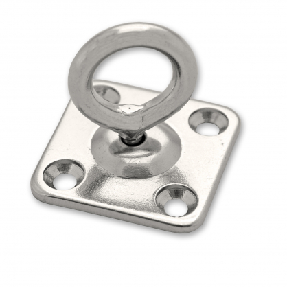 Anneau mobile sur platine carrée pour corde Ø 5 mm 2 pièces CHAPUIS